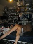 Laying in bed (rear)