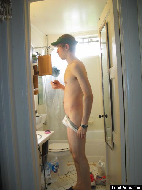 Undressing before a shower (belly) (best)