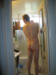 Nude after a shower