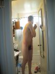 Nude after a shower
