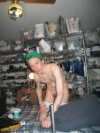 Nude in a green hat