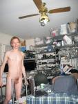 nude near a laptop