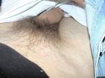 checking on his penis