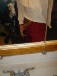 flashing a flaccid penis wearing sweat pants