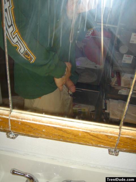 flaccid penis in the mirror